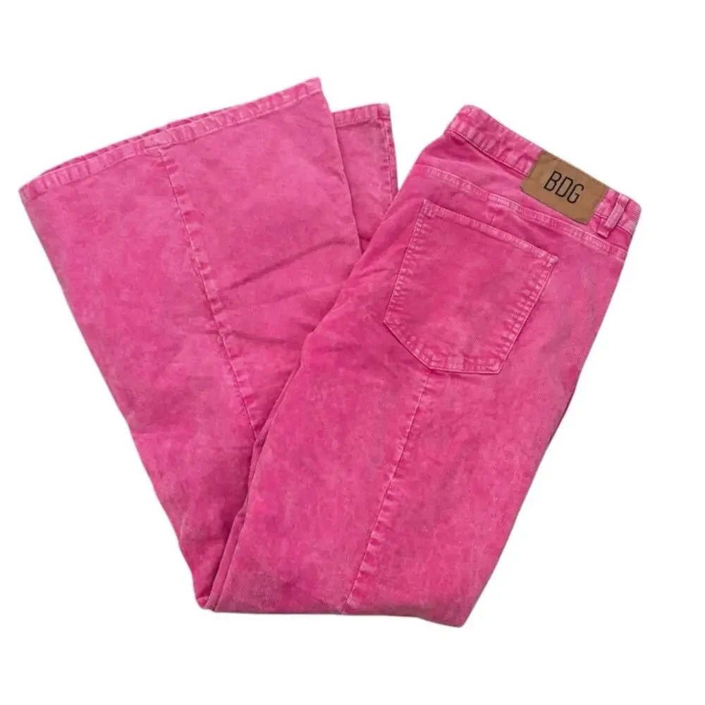 BDG Extreme Flare Hot Pink Corduroy Pants Size 31